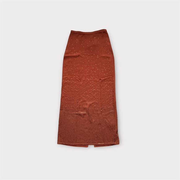 NWT Sandro Rhinestone-Embellished Midi Skirt - Picture 8 of 10